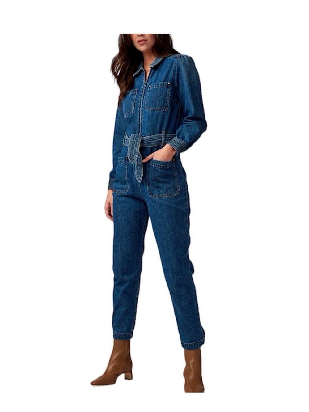 La Vie Rebecca Taylor Denim Jumpsuit XL